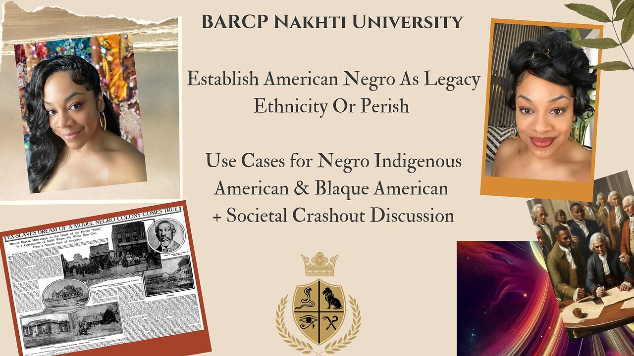 Establish American Negro As Legacy Ethnicity Or Perish + Societal Crashout Discussion