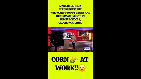 MAGA OKLAHOMA Supt. Ryan Walters caught watch corn at school meeting.