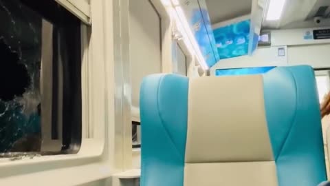 Stones Thrown at Train