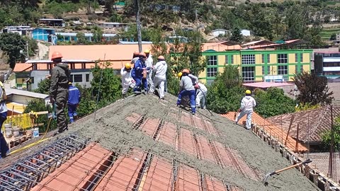 Vaciado de losa aligerada inclinada