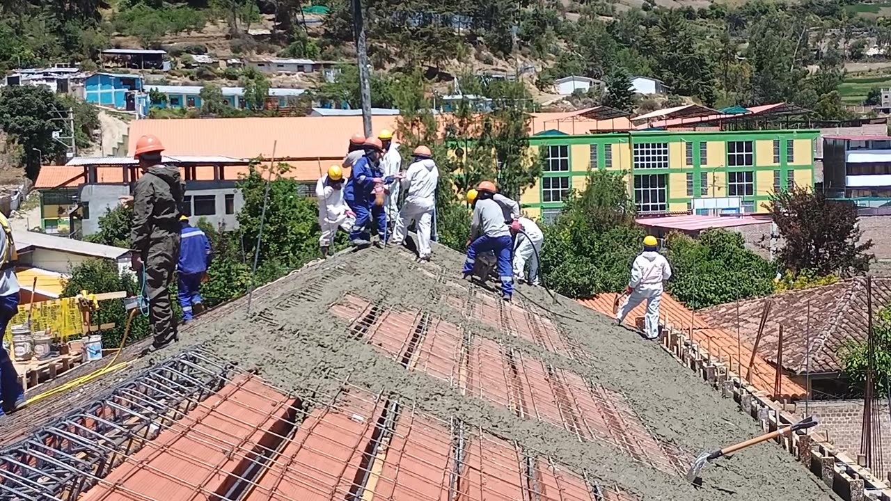 Vaciado de losa aligerada inclinada