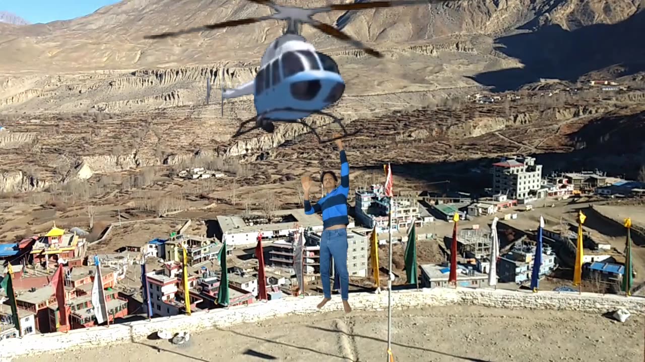 Magic Dekho-31-Helecopter Stunt-Muktinath