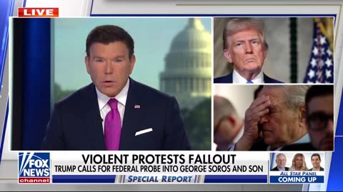 President Trump calls for a criminal probe into George Soros & his son, alleging