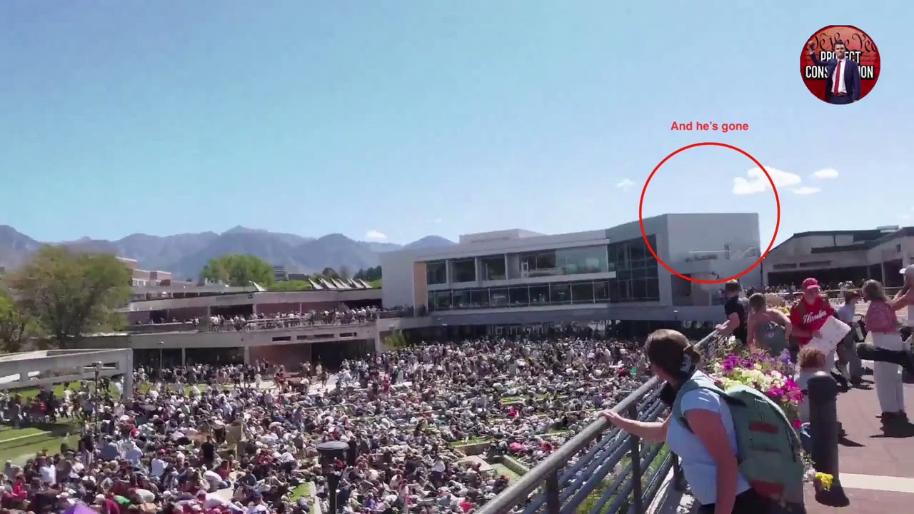 The real Charlie Kirk shooter spotted on the roof