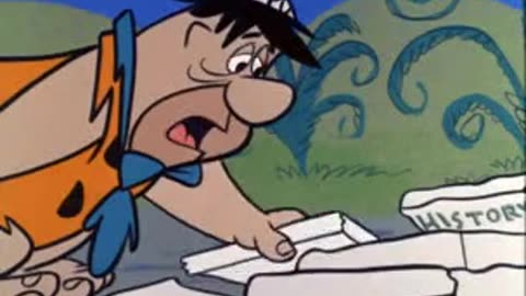 The Flintstones: Flintstone of Prinstone - Paddling Scene