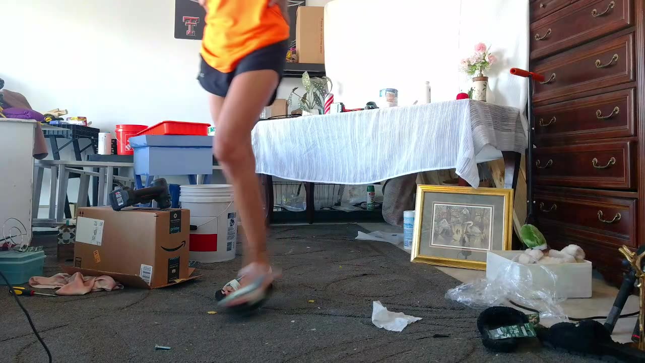 Working in the garage