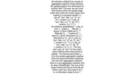 How do I update MongoDB document fields only if they don&#39;t exist