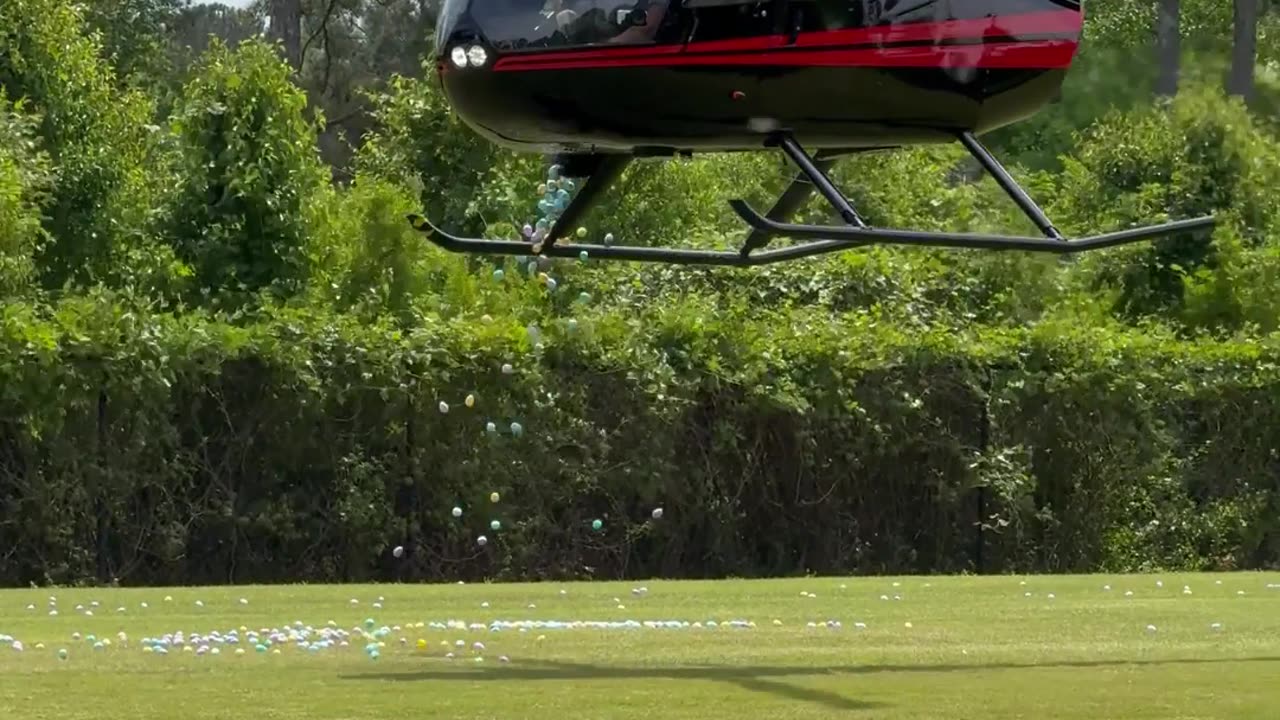 Thousands of Easter Eggs Dropped From Helicopter