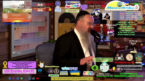 SHOW NOTES: Breakfast with Elli - s7e278 - SUNDAY- 14 Elul 5785 - 7 September 2025