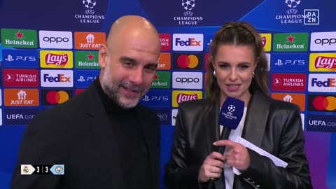 Pep Guardiola nach dem Spiel bei Laura Wontorra DAZN