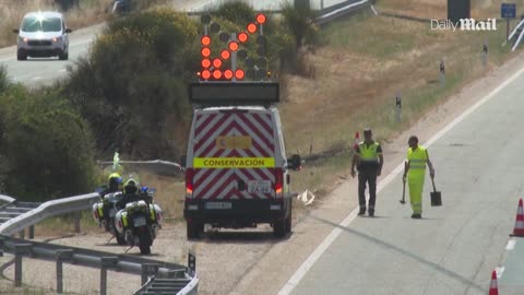 Tyre marks can be seen on the road today where Jota's Lamborghini