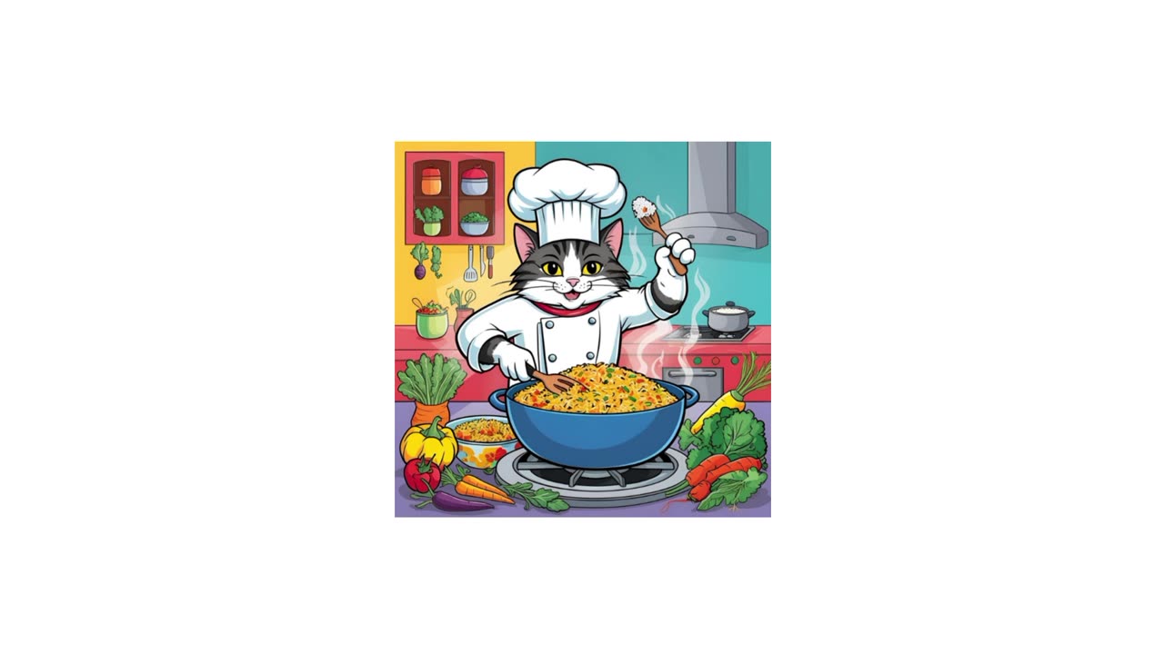 Cat is cooking