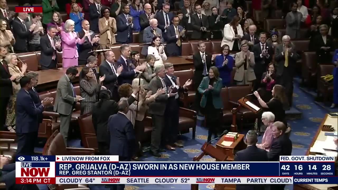 Rep. Grijalva pledges Epstein vote after swearing in