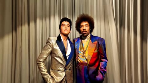 ELVIS PRESLEY & JIMI HENDRIX BEST FRIENDS FOREVER