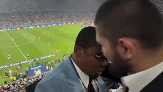 Khabib Nurmagomedov Meets Samuel Eto'o at PSG vs Inter Milan Champions League Final