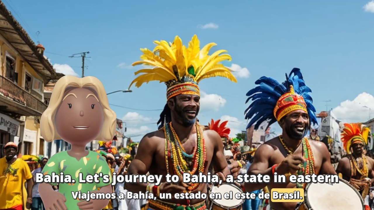 Discover Samba Reggae – Bilingual Story with Subtitles | Aprende sobre la Samba de Bahía 🇧🇷