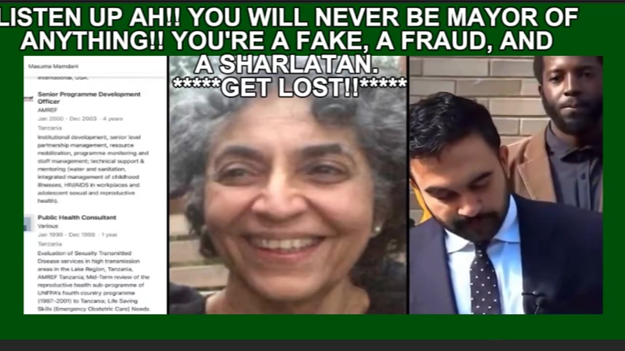 MAMDANI, YOU'LL NEVER BE!!!!