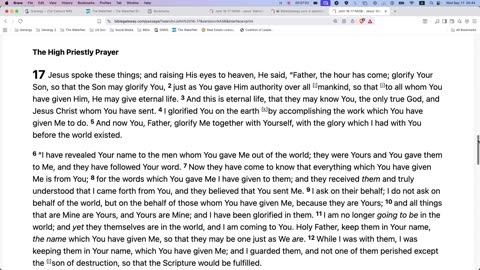 John 16 and 17 New American Standard Bible Version