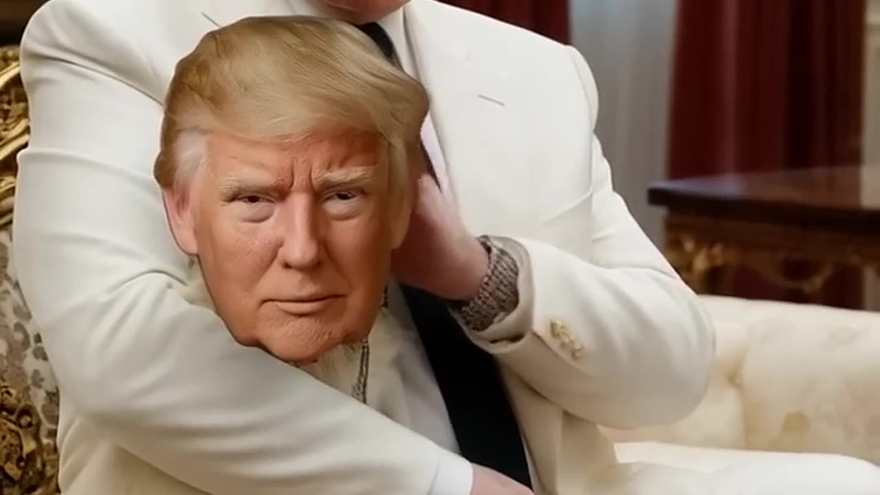 Vladimir Putin Holds Adorable Trump Dog Tight