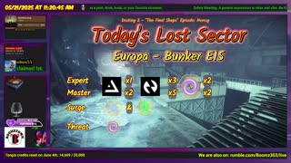 Destiny 2: 5-21-25 Bunker E15 is the Lost Sector. Arc/Strand Surge.