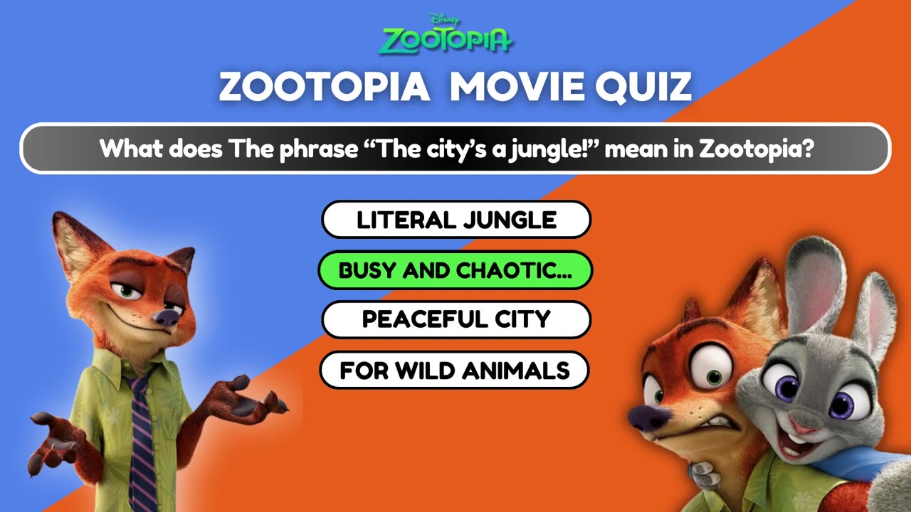 Zootopia Movie Quiz 🦊🐰 Ultimate Disney Zootopia Fun Quiz Challenge | Easy Medium Hard #Zootopia_quiz
