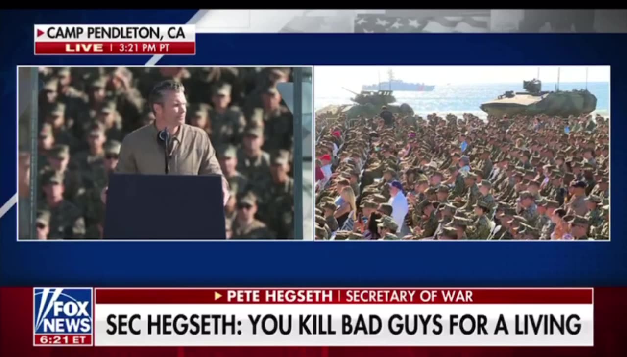 The Marines love their Secretary of War