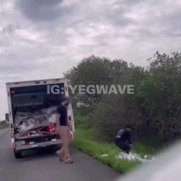 Migrants Littering on the Side of Edmonton Street