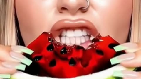 ASMR Glass Fruit Cutting | Most Relaxing & Satisfying Short Video 🎧 #Shorts #Songs #asmr #watermelon