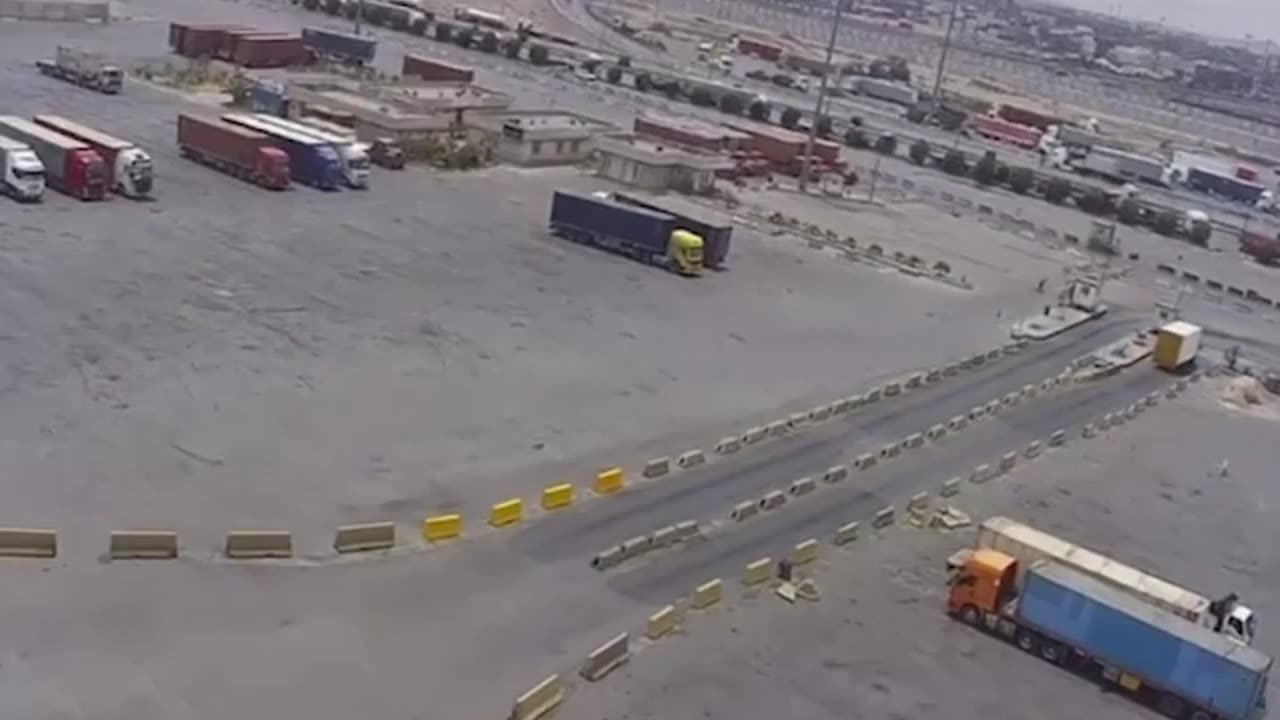CCTV footage captures the shockwave triggered by the explosion at Shahid Rajaee port in Bandar Abbas