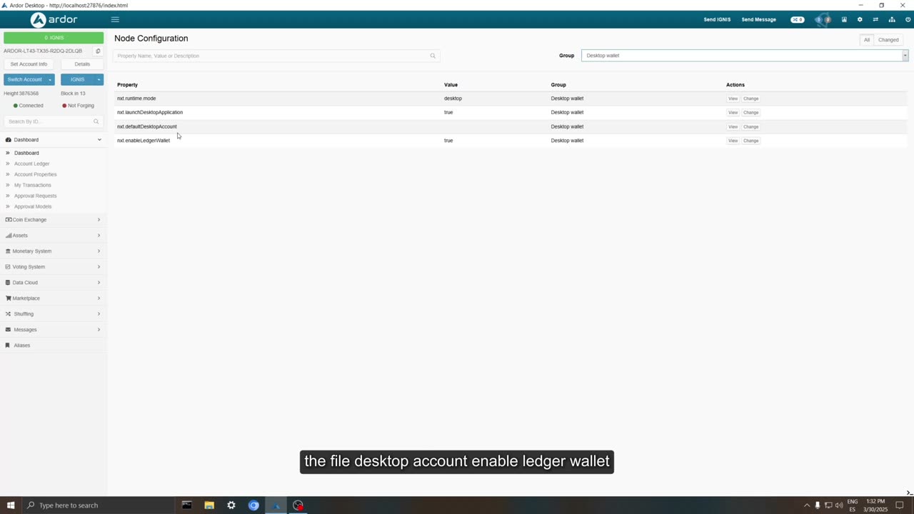 77 How to Access the Ardor Blockchain Node Configuration