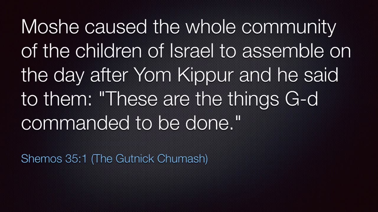 Torah Portion: Vayakhel