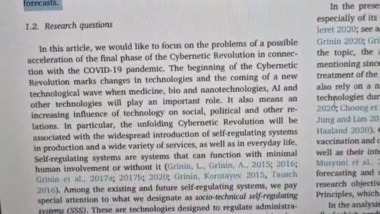 The "pandemic" was a trigger to accelerate the Cybernetic Revolution.. If you do not know what that is and would like to know, check out this video.. The final phase of the Cybernetic Revolution will begin in the 2030s.