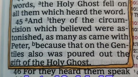 Acts 10:44-45