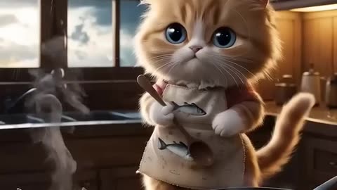 Cat Catch fish #shorts #short #disney #3danimation #cartoon #cat #funny