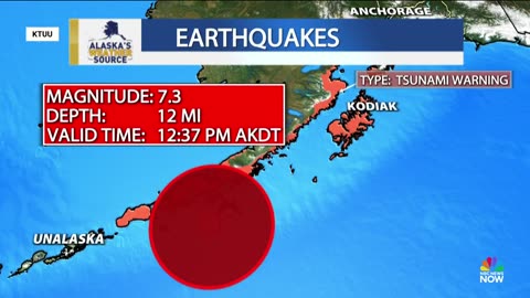 7.3 magnitude earthquake Alaskan Peninsula