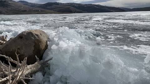 🤯✨ Stunning Ice Shove at Spring Lake! Sound On | FeedMyCuriosity