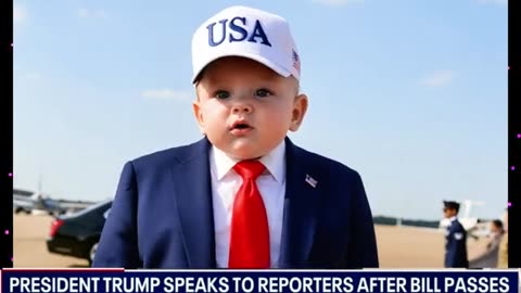 Baby Trump celebrates " beautiful bill passed