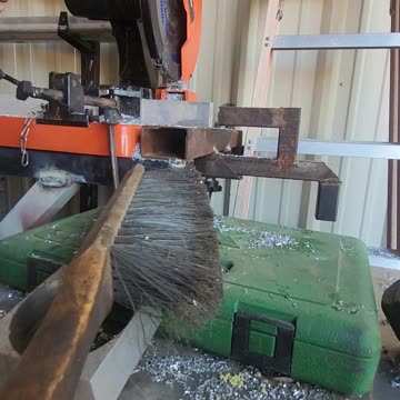 Fein Slugger Chopping Blanks From Bar Stock.