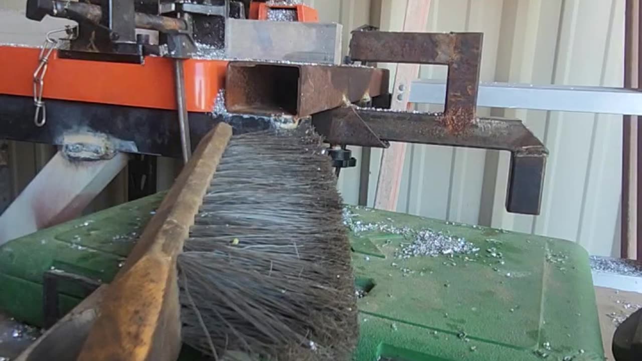 Fein Slugger Chopping Blanks From Bar Stock.