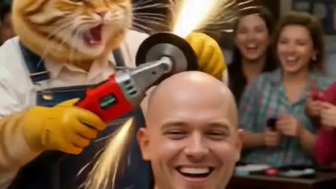 Cat Barber Gone Wild! 😂🔥 The Funniest Haircut Ever