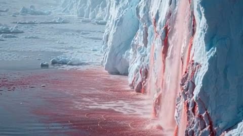 frozen_antarctic_glacier_red_blood_colored_water_spills