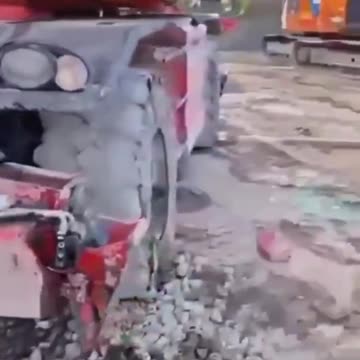 Migrant camp construction site destroyed in Cork, Ireland.