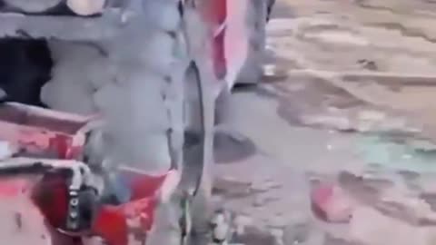 Migrant camp construction site destroyed in Cork, Ireland.