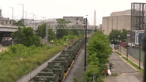 U.S. Army Tanks Arriving in Washington D.C.