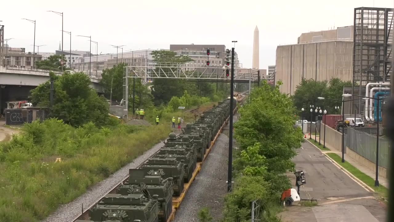 U.S. Army Tanks Arriving in Washington D.C.