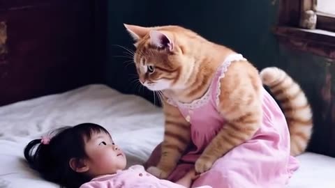 Cat Rescues Orphan Child – Real-Life Hero Cat Saves the Day!