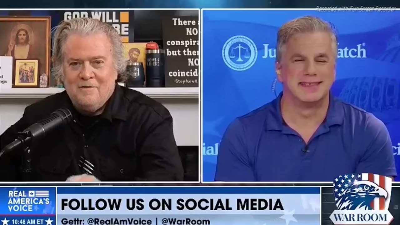 BANNON/TOM FITTON>THIS AUDIENCE SAID F*CK YOURSELF TO THE DOJ EPSTEIN MEMO - FITTON SUING BONDI DOJ 3 TIMES A WEEK - 16 mins.