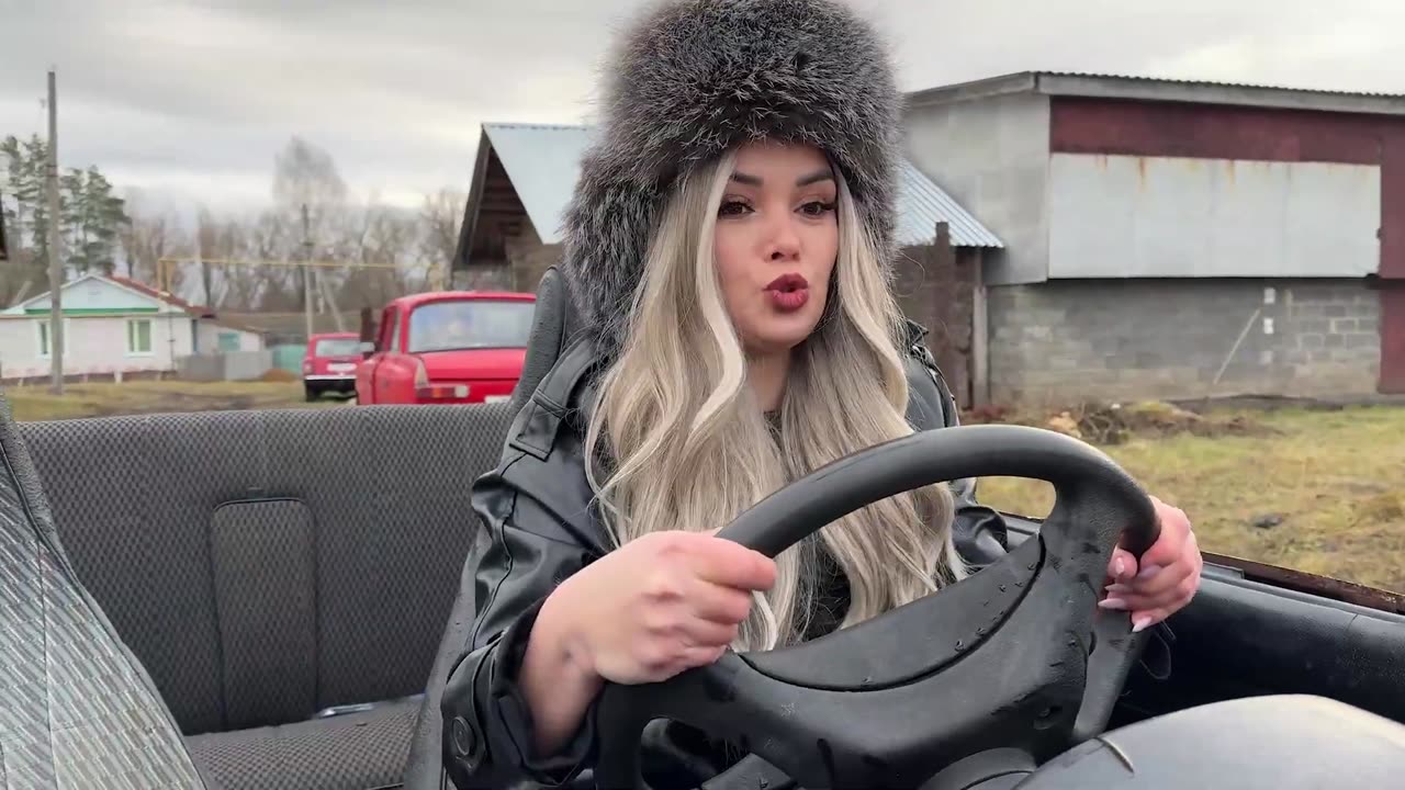 CAR STUCK ｜｜ Blonde gets convertible stuck in mud on way to party