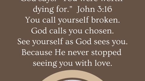 See Yourself through God's eyes