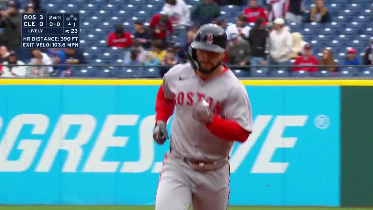 MLB - Wilyer Abreu gets the @RedSox on the board first with a 3-run shot 💥